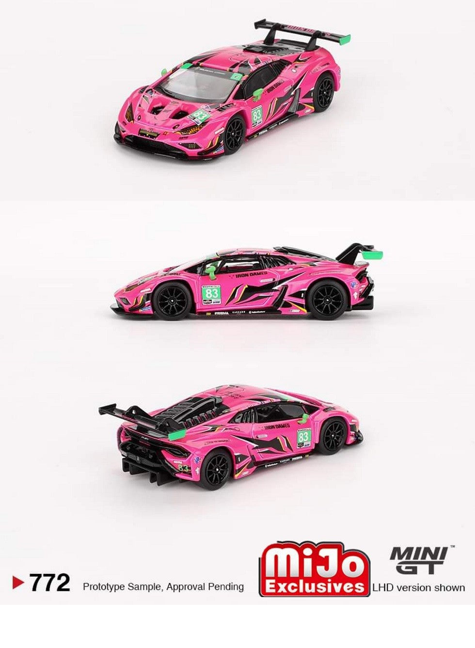 Mini GT Lamborghini Huracán GT3 EVO #83 2023 IMSA Daytona 24Hrs MGT00772
