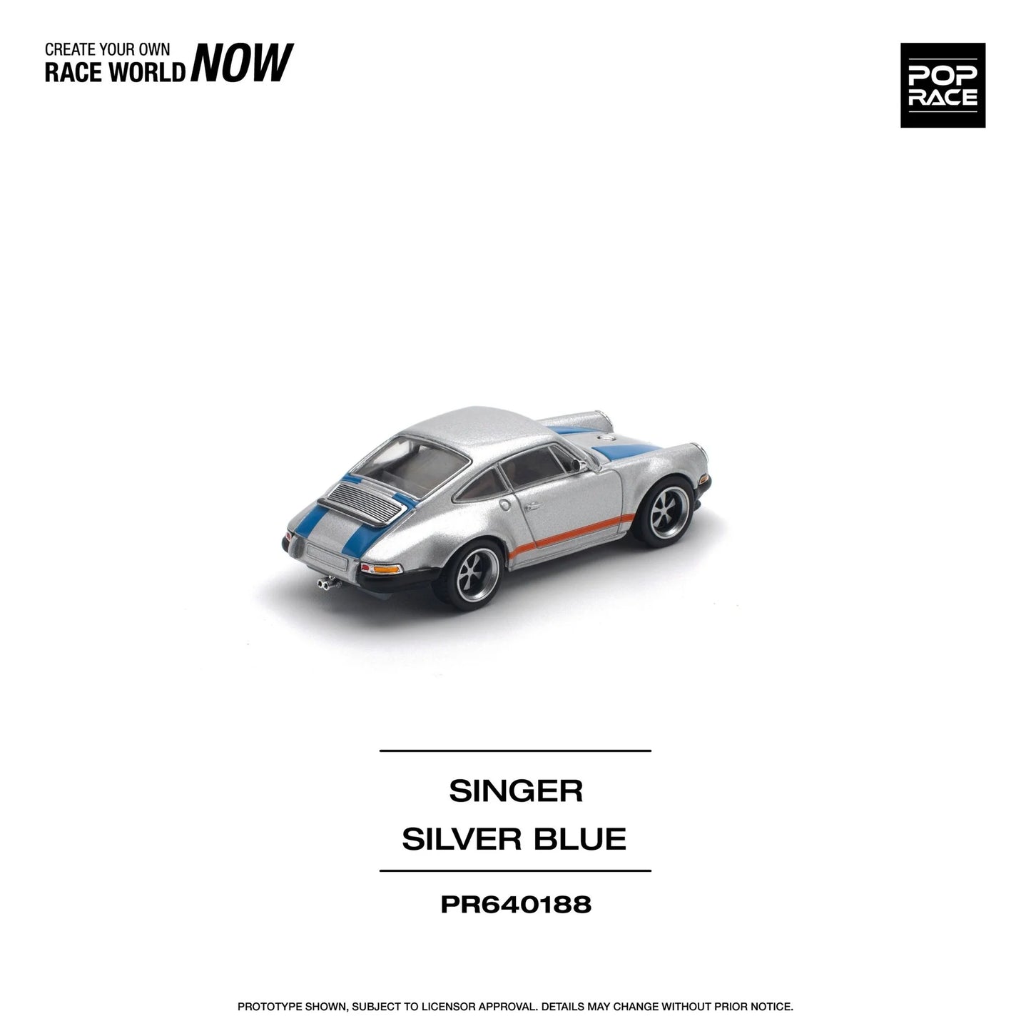 **PRE ORDER** Pop Race Porsche Singer Silver/Blue