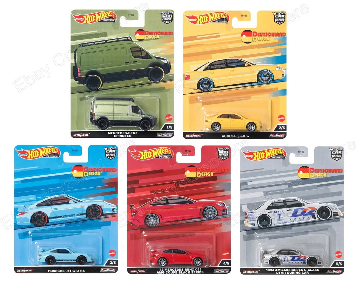 Hot Wheels Premium Car Culture Deutschland Set Of 5