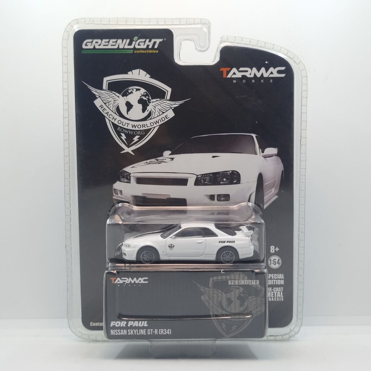 GreenLight Tarmac Works Nissan Skyline R34 GTR For Paul Walker *VHTF*