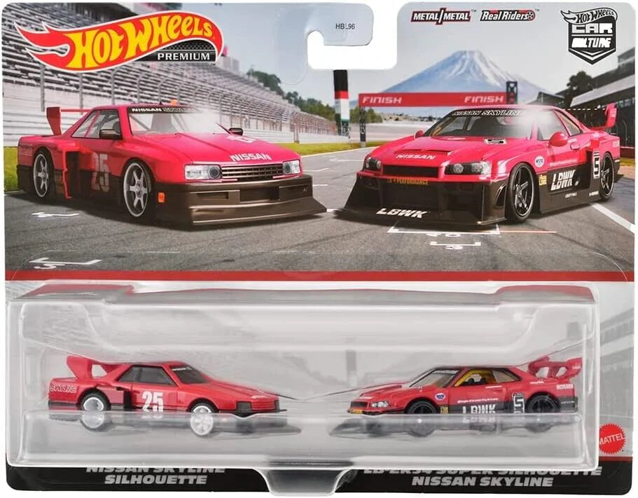 Hot Wheels Car Culture Twin Pack Nissan Skyline Silhouette LB R34