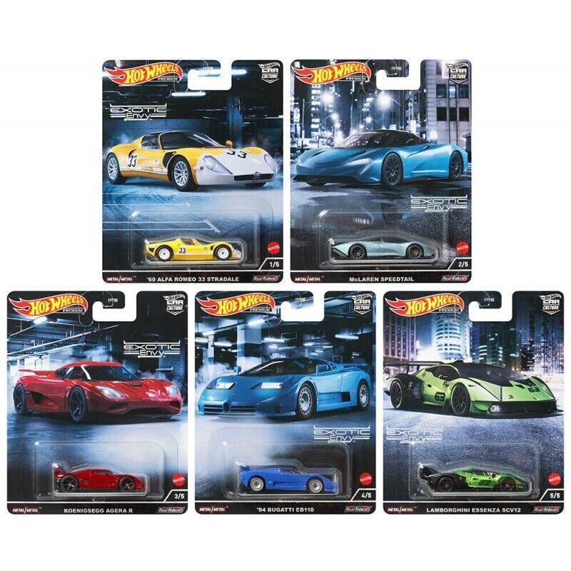 Hot Wheels Car Culture Exotic Envy Set Of 5
