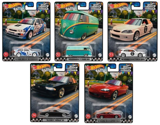 Hot Wheels Premium Boulevard #71-75 Set Of 5