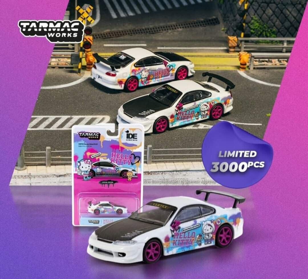 2024 Indonesia Diecast Expo IDE11 Tarmac Works Vertex Nissan Silvia (S15) IDE Hello Kitty Special Edition