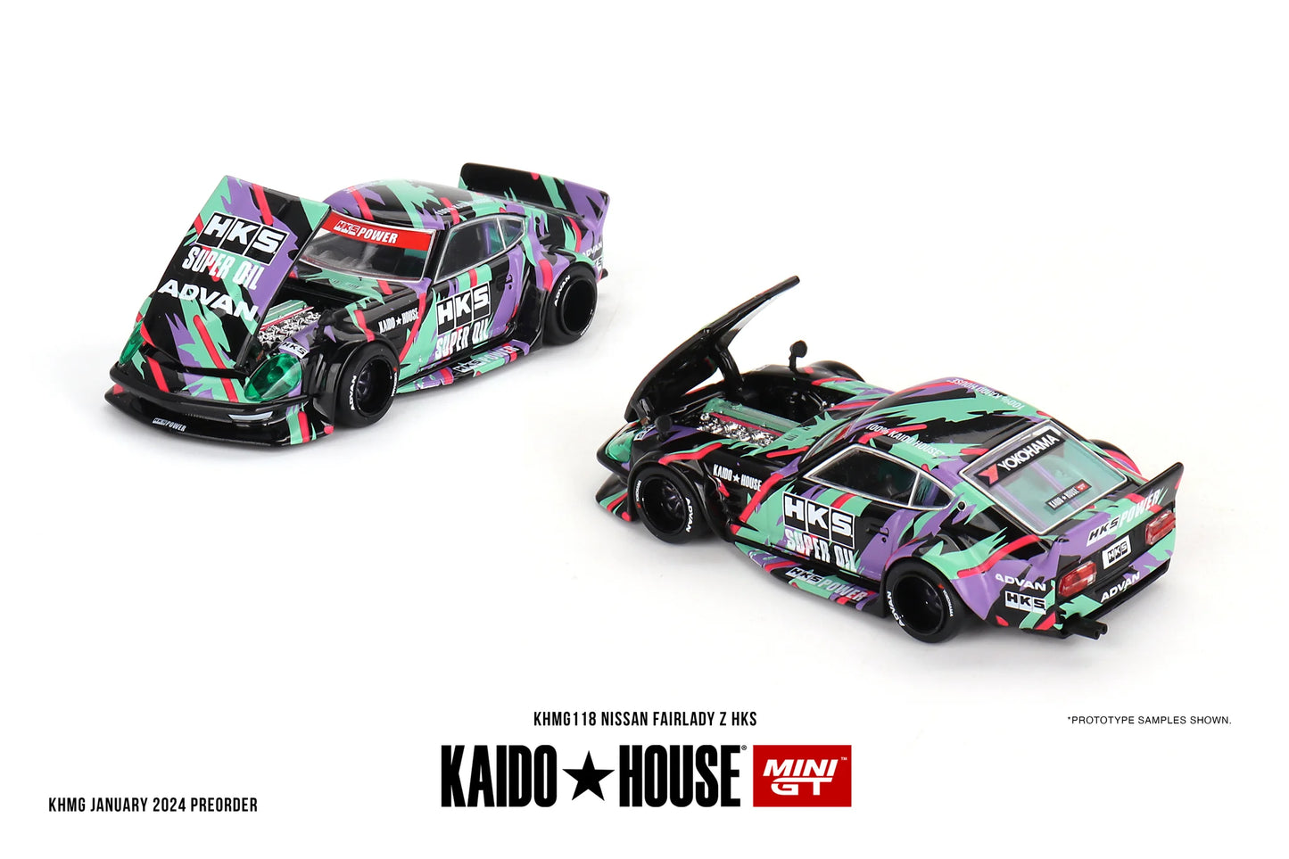 Kaido House x Mini GT Nissan Fairlady Z HKS V1 - KHMG118