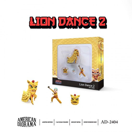 American Diorama Figurine Set Lion Dance 2 AD-2404