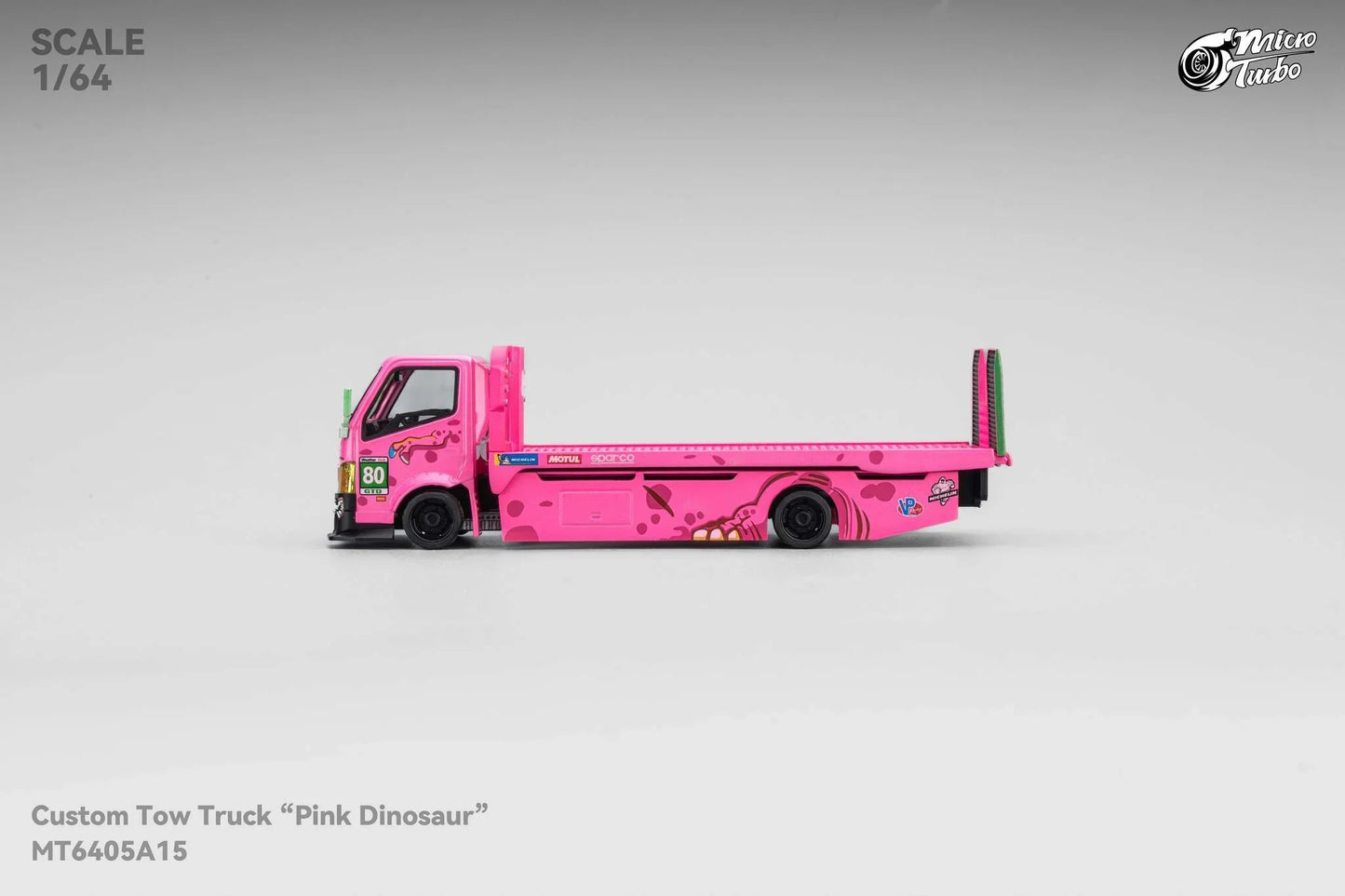 Micro Turbo Mega Gear Custom Tow Truck Dino Roxy Livery Pink