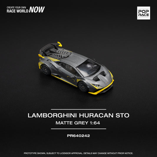 **PRE ORDER** Pop Race Lamborghini Huracan STO - Matte Grey
