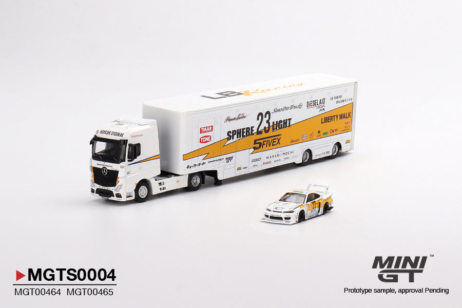 Mini GT LBWK Liberty Walk LB Racing Transporter Set Hauler Truck MGTS0004