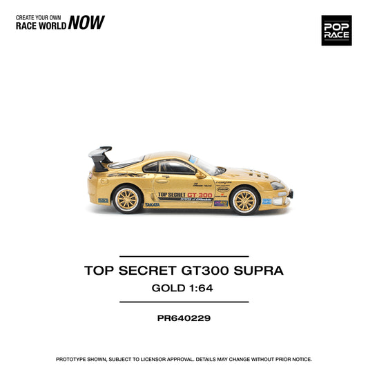**PRE ORDER** Pop Race Toyota Supra GT300 Top Secret - Gold