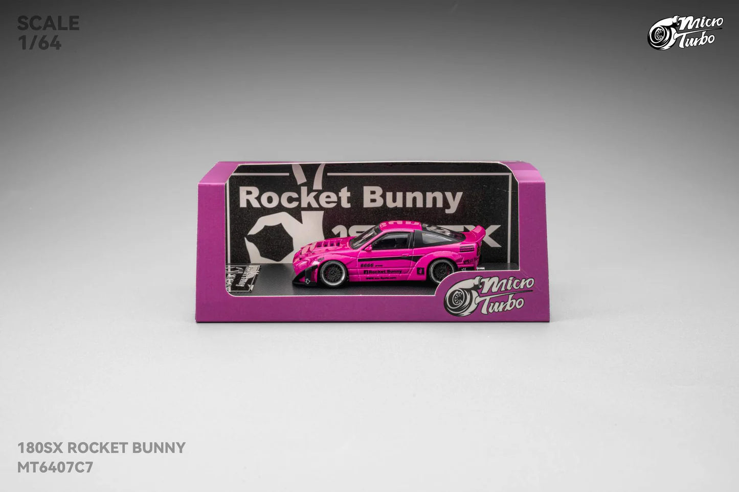 **PRE ORDER** Micro Turbo Nissan 180SX Type X Custom Rocket Bunny Magenta MT6407C7