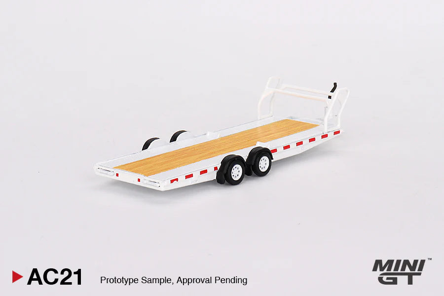 Mini GT Car Hauler Trailer Type C White MGTAC21