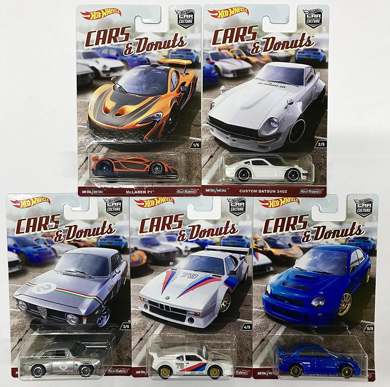 Hot Wheels Car Culture Cars & Donuts Set Of 5 – Redline Diecast