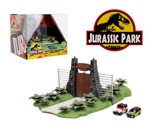 Pre Order Jada Nano Scene Jurassic Park Diorama With 2 Vehicles