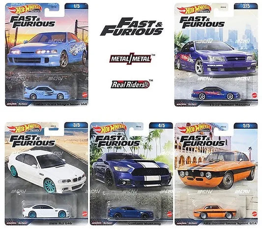 Hot Wheels Premium Fast & Furious Set Of 5