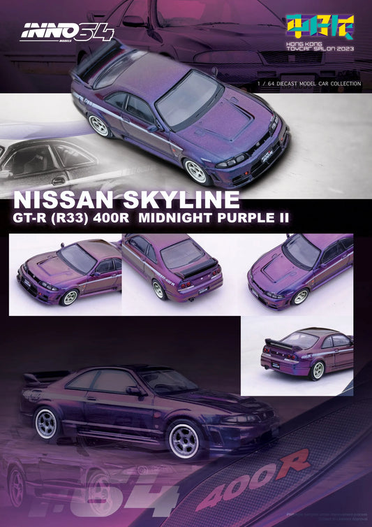 INNO64 Nissan Skyline R33 GTR NISMO 400R Midnight Purple II Hong Kong Toycar Salon 2023 Special Edtion