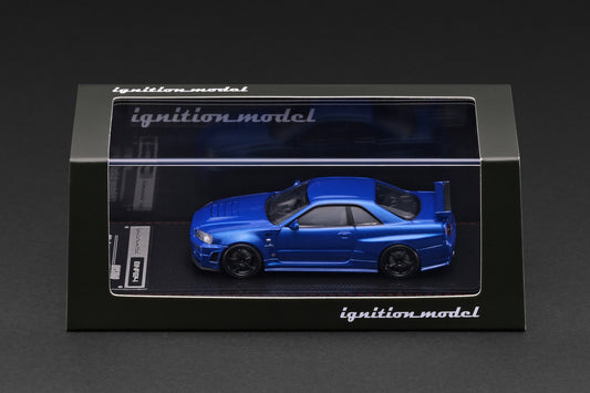 **PRE ORDER** Ignition Model Nissan Skyline GT-R BNR34 NISMO Customised Blue Metallic Limited Edition - IG4174