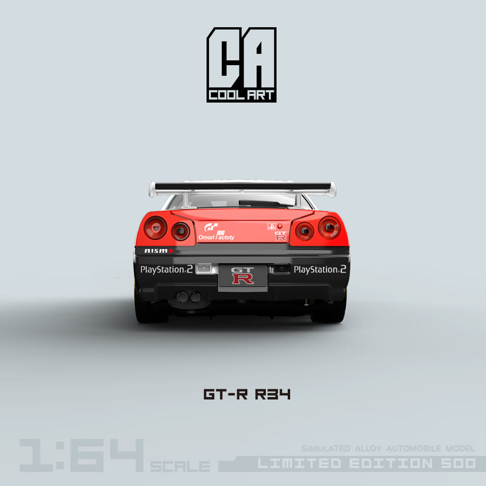 Cool Art Gran Turismo R34 GTR With Container