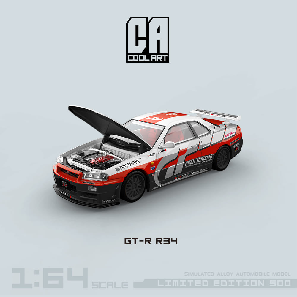 Cool Art Gran Turismo R34 GTR With Container