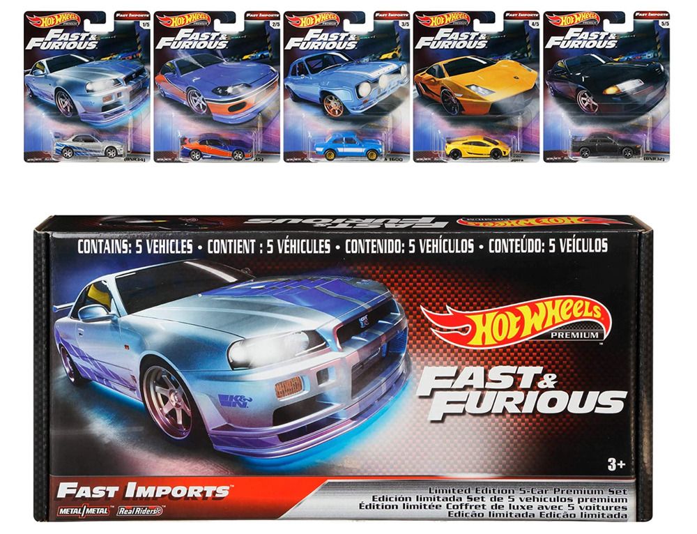 Hot Wheels Premium Fast & Furious Box Set Fast Imports