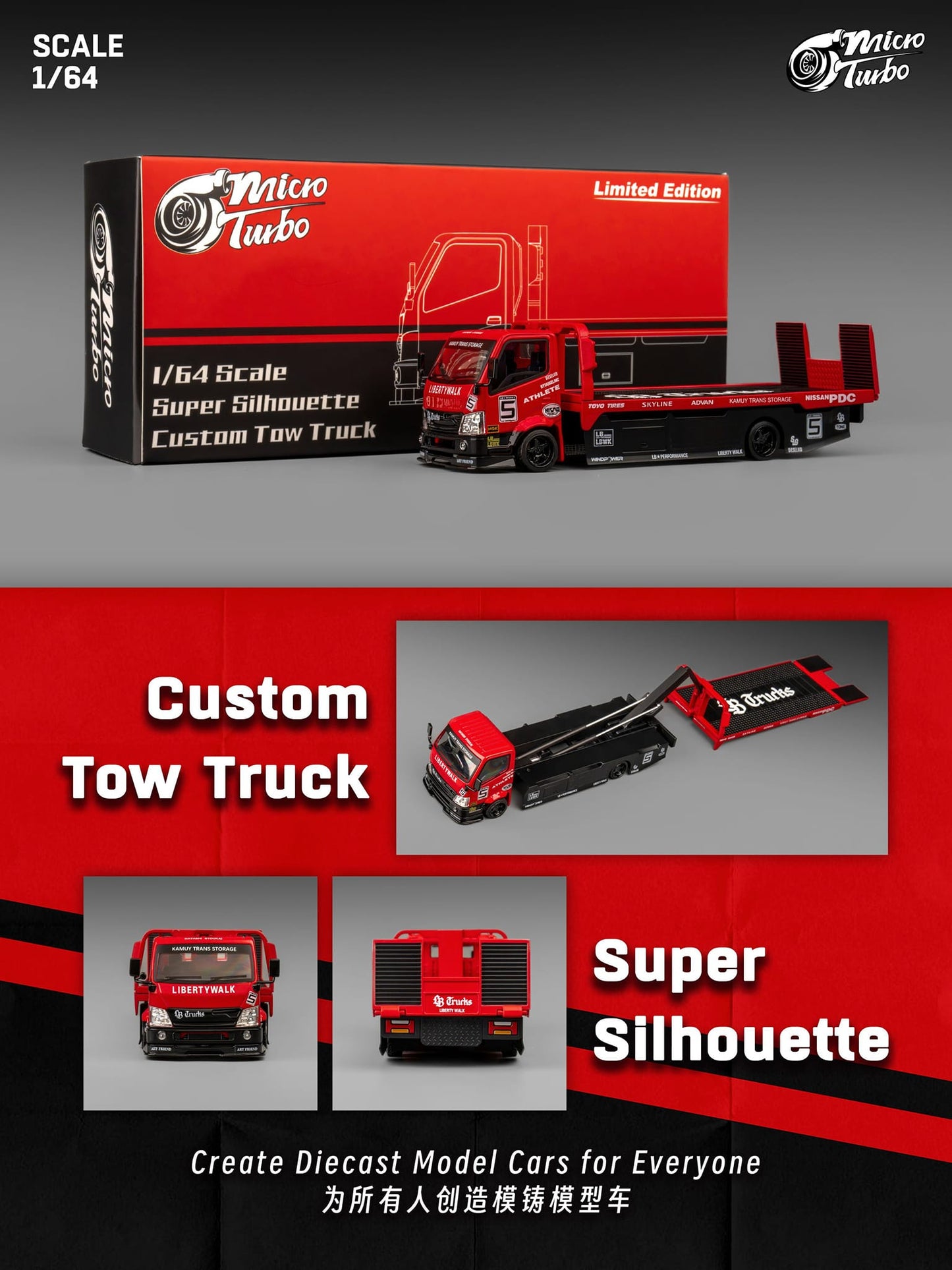 **PRE ORDER** Micro Turbo Super Silhouette Custom Tow Truck