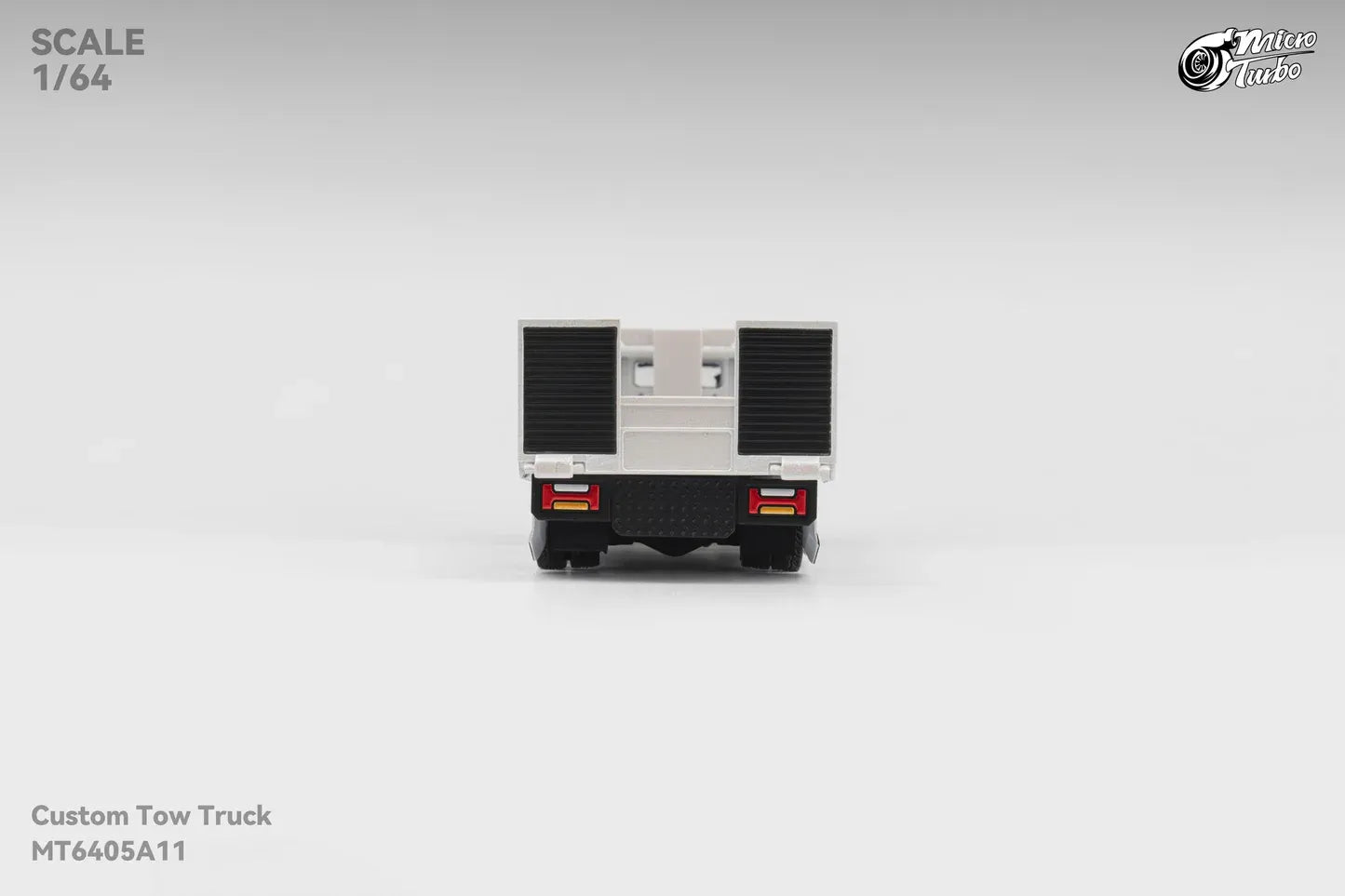 Micro Turbo Rocket Bunny Pandem Custom Flat Bed Tow Truck Metallic White