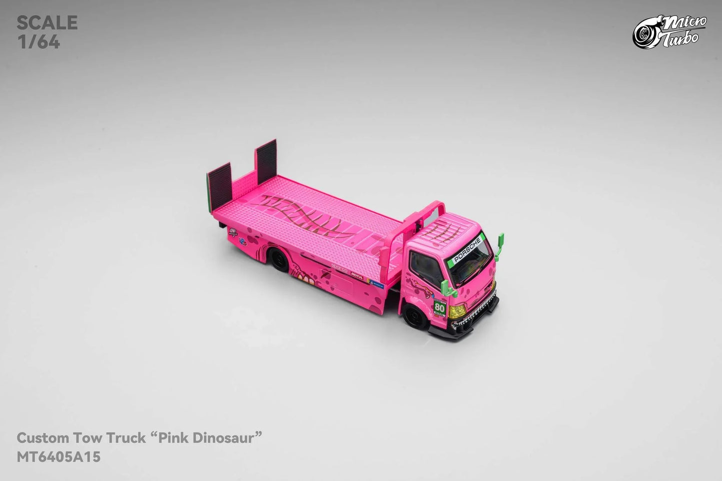 Micro Turbo Mega Gear Custom Tow Truck Dino Roxy Livery Pink