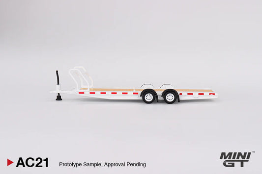 Mini GT Car Hauler Trailer Type C White MGTAC21