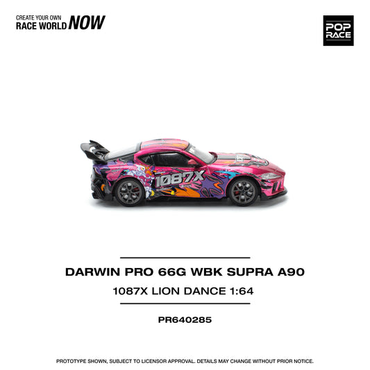 **PRE ORDER** Pop Race Toyota Supra Darwin Pro 66G WBK (A90) - 1087X Lion Dance