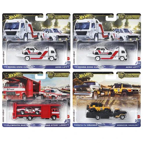 Hot Wheels Premium Team Transport 2025 Mix 3G & 4H Case Bundle