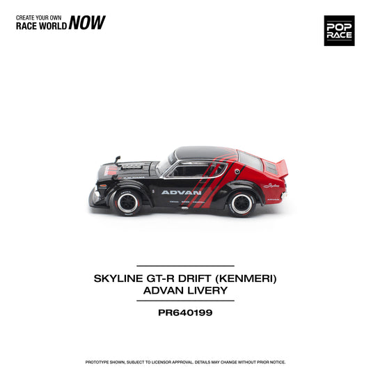 **PRE ORDER** Pop Race Nissan Skyline GT-R Drift Kenmeri - Advan Livery