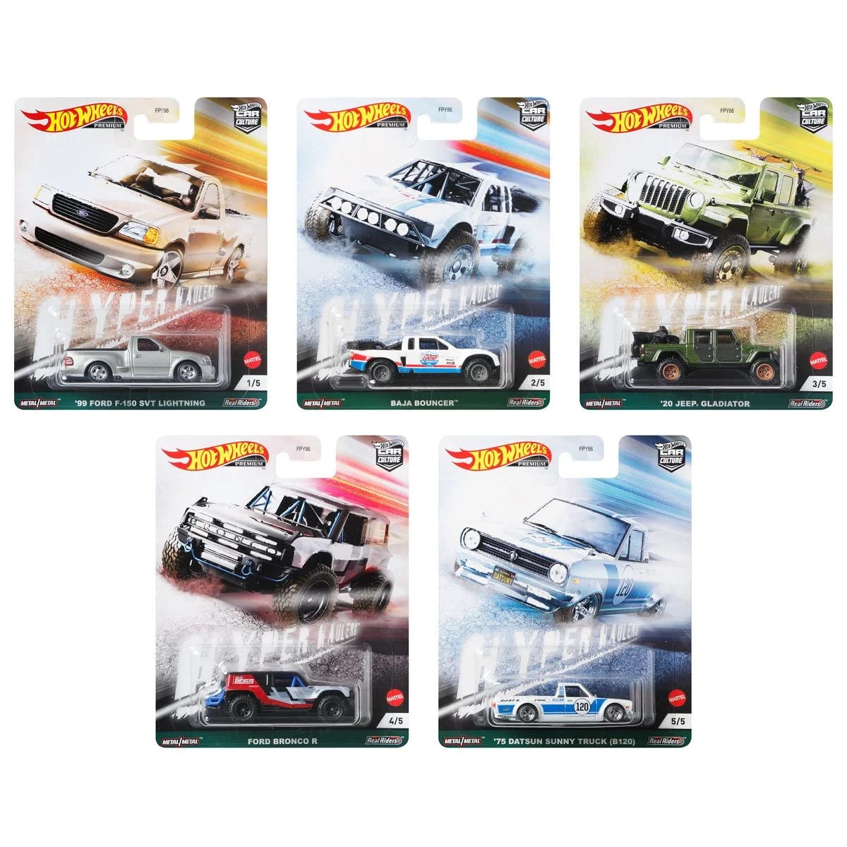 Hot Wheels Premium Car Culture Hyper Haulers Set Of 5