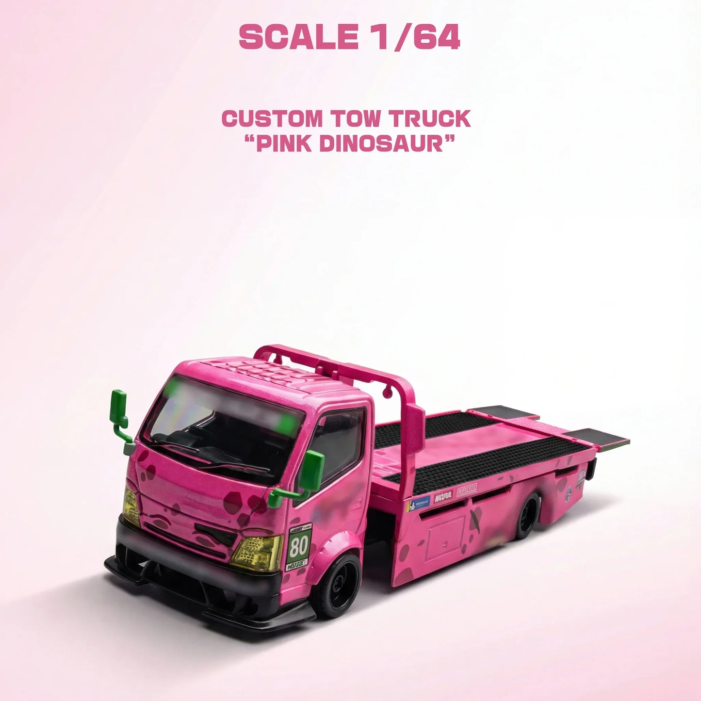 Micro Turbo Mega Gear Custom Tow Truck Dino Roxy Livery Pink