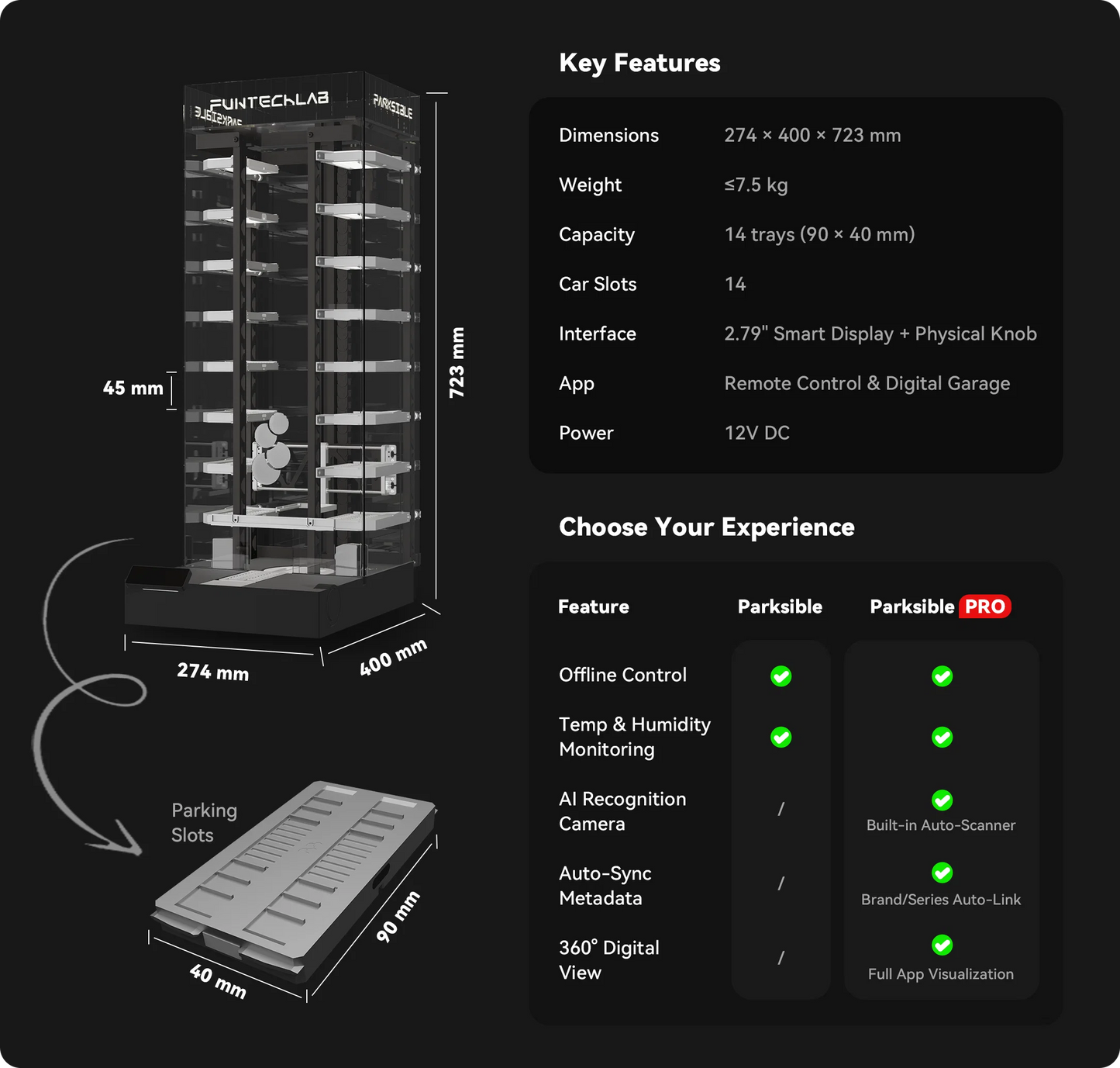 **PRE ORDER** Fun Tech Lab Parksible - Worlds First Fully Automated Parking Garage