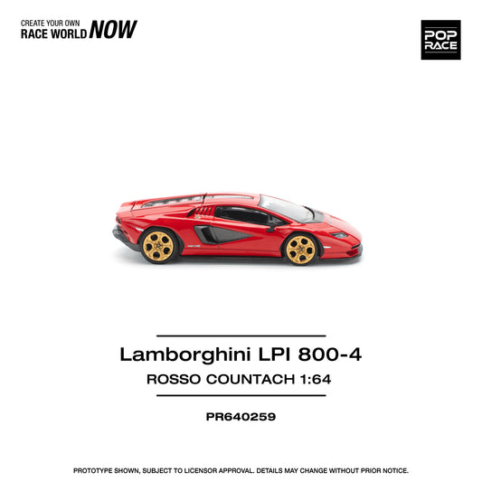 **PRE ORDER** Pop Race Lamborghini Countach LPI-800 - Rosso