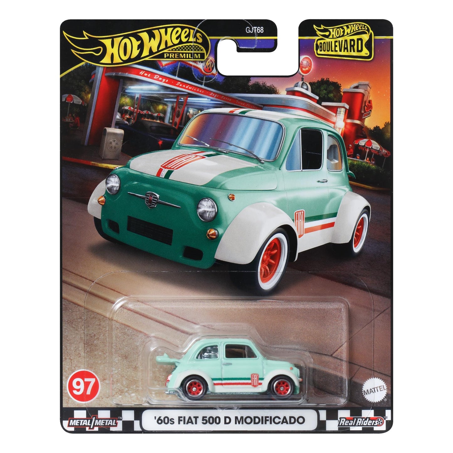 Hot Wheels Premium Boulevard #97 '60s Fiat 500 D Modificado