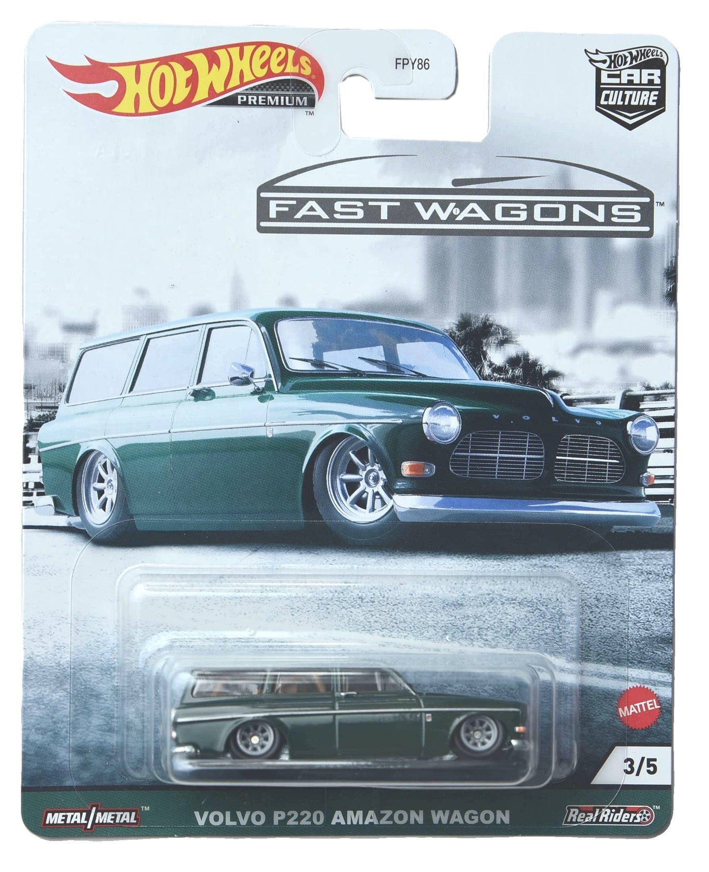 Hot Wheels Premium Car Culture Fast Wagons Volvo P220 Amazon Wagon