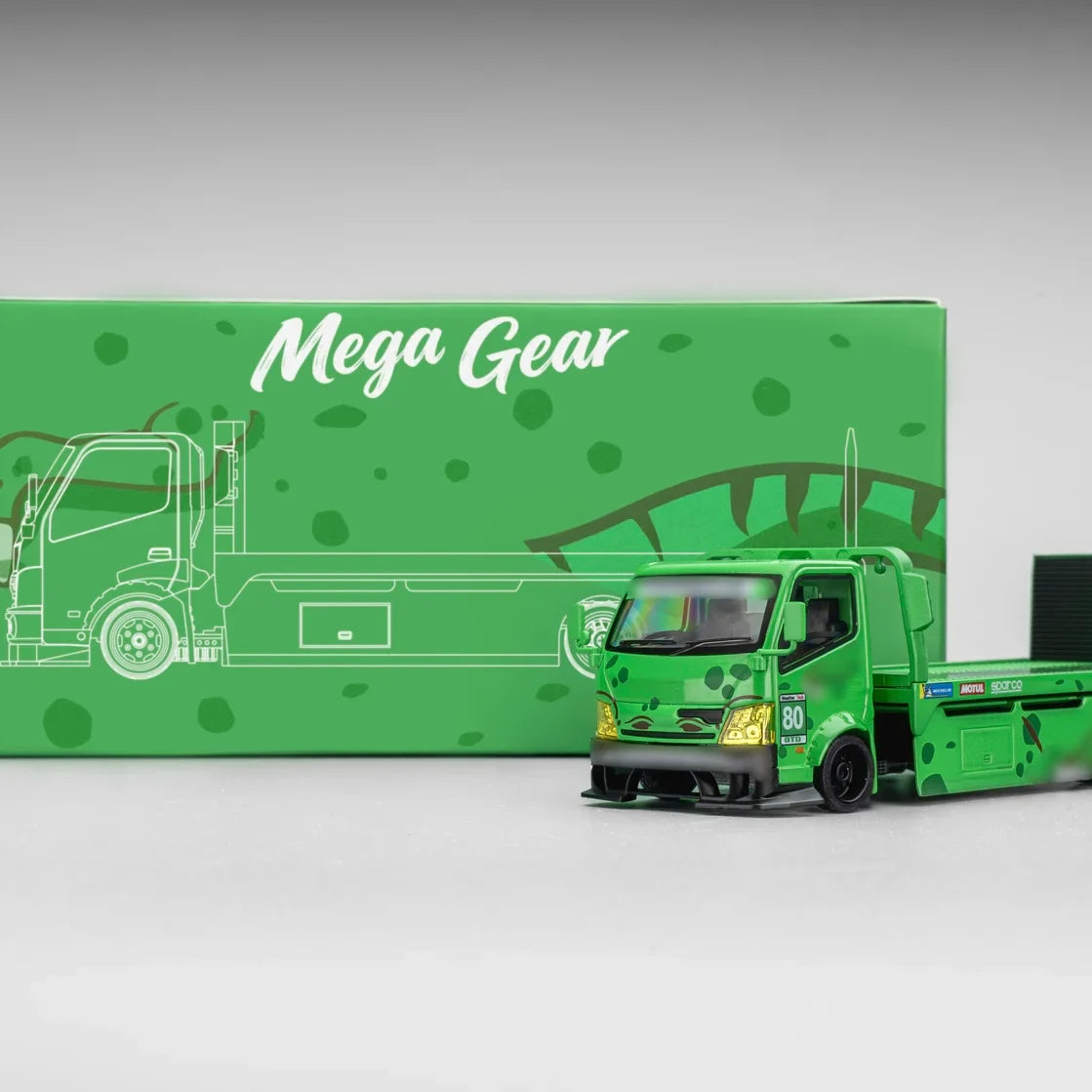 **PRE ORDER** Micro Turbo Mega Gear Custom Tow Truck Dino Rexy Livery Green MT6405A14