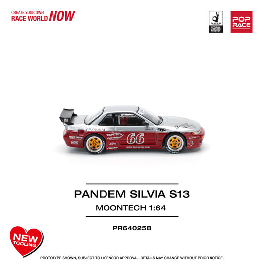 **PRE ORDER** Pop Race Nissan Silvia S13 Pandem - Moontech Red