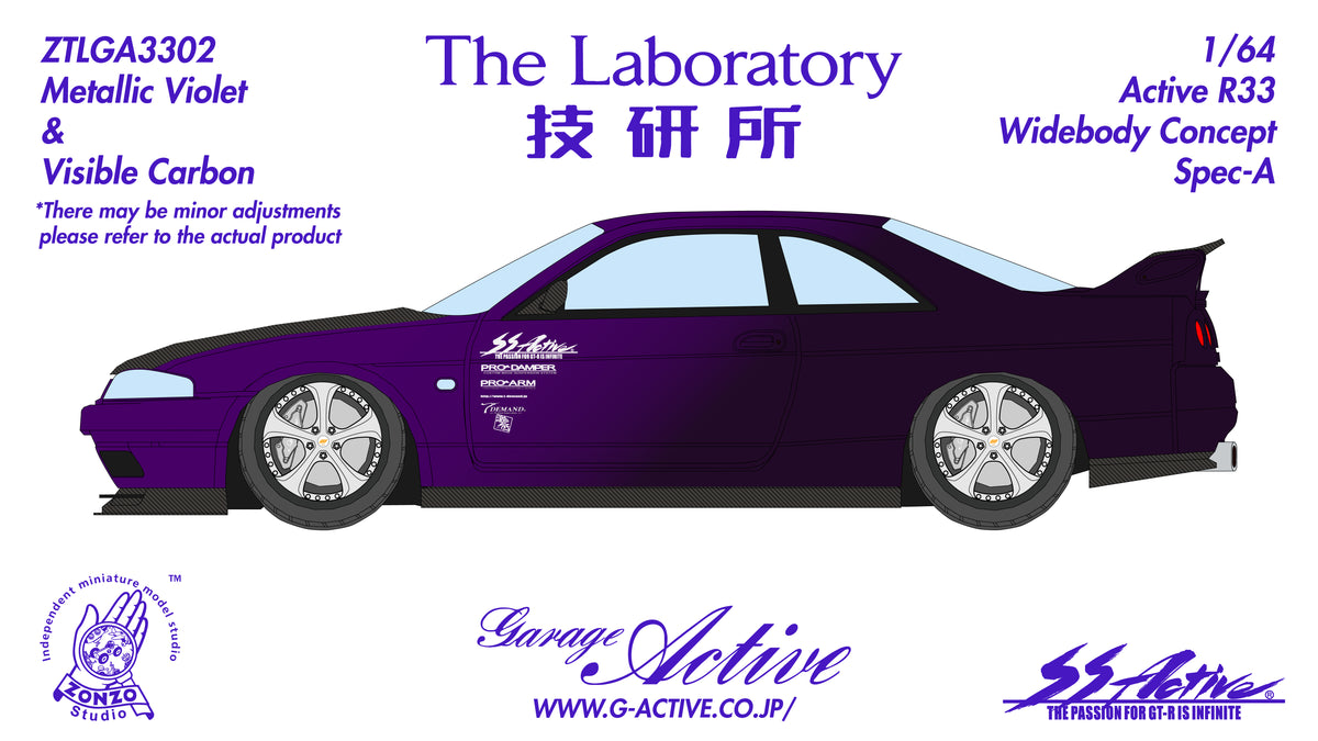 Wendlab R33 **PRE ORDER** The Laboratory Garage Active Nissan R33 Widebody Concept ...