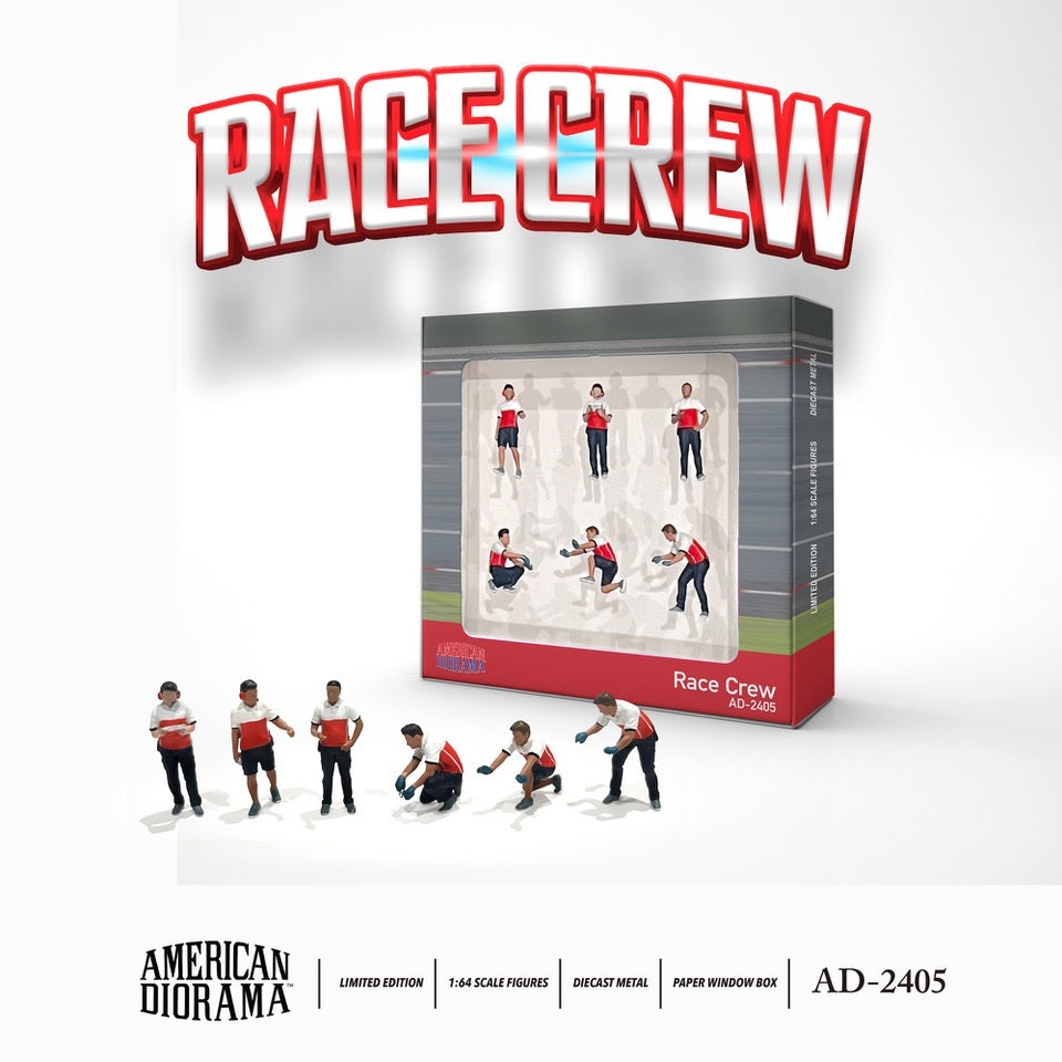 American Diorama Figurine Set Race Crew AD-2405