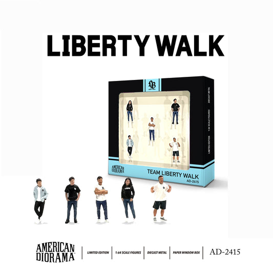 Pre Order American Diorama Figurine Set Of 5 Liberty Walk *Official LBWK Licensed Product