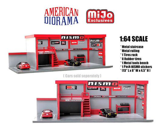 American Diorama MiJo Exclusives Garage Diorama With Advan Yokohama