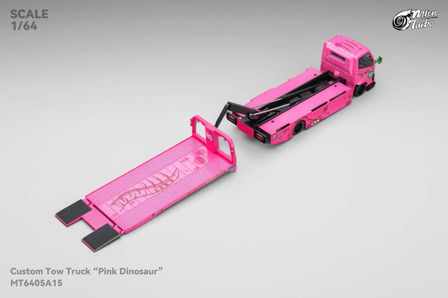 Micro Turbo Mega Gear Custom Tow Truck Dino Roxy Livery Pink
