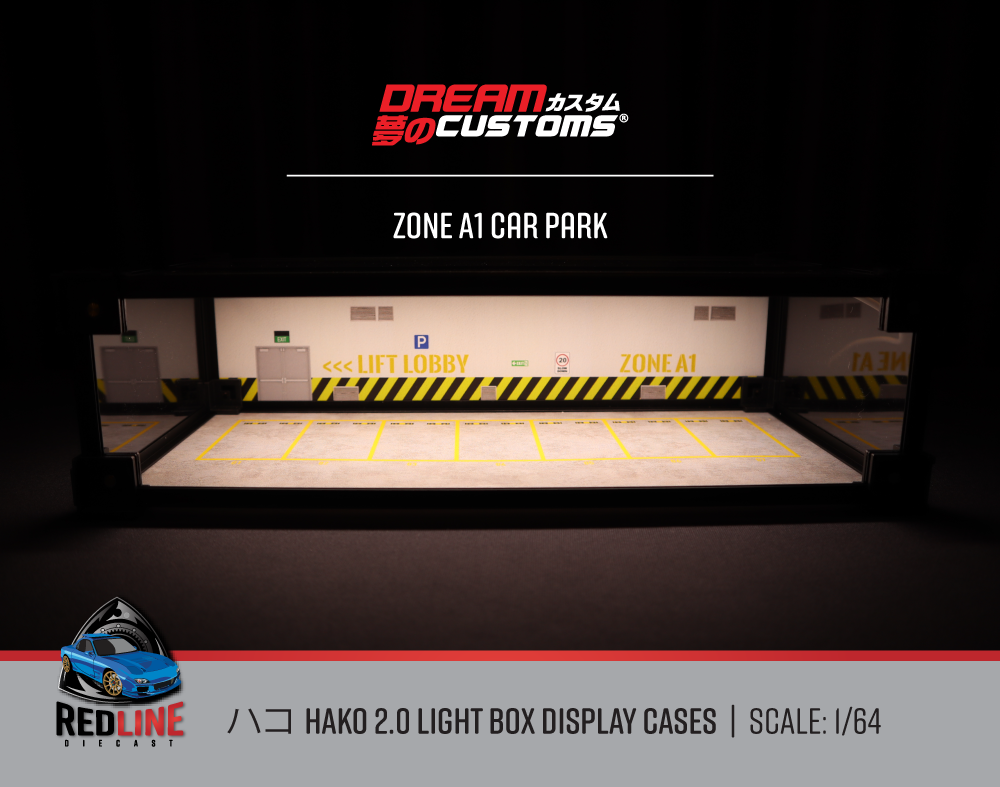 Pre Order Dream Customs Hako 2.0 Light Box Display Case - Zone A1 Carpark