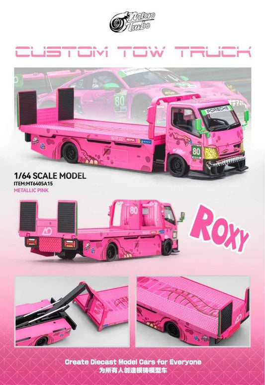 Micro Turbo Mega Gear Custom Tow Truck Dino Roxy Livery Pink