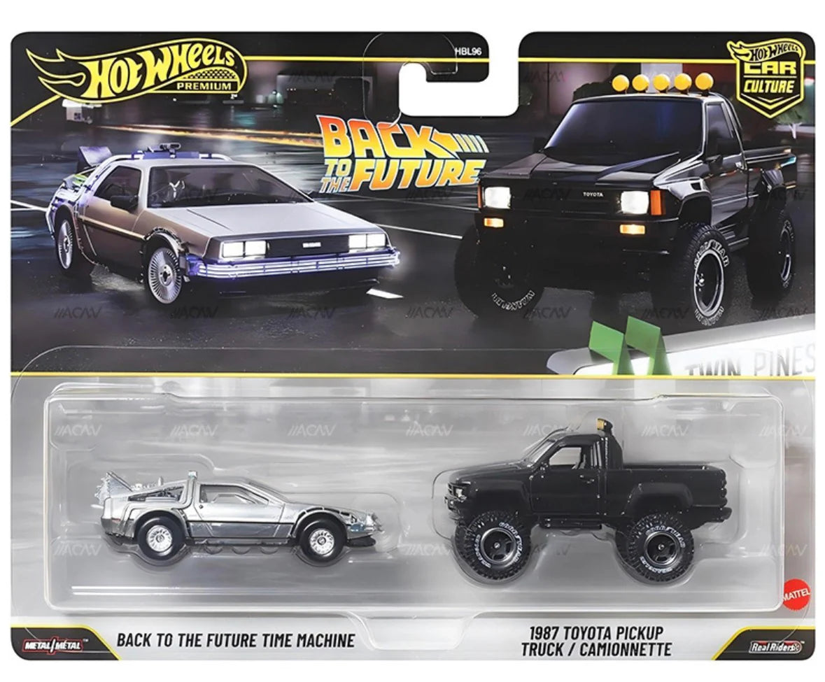 Hot Wheels Back To The Future Twin Pack Time Machine / Toyota Pickup Truck