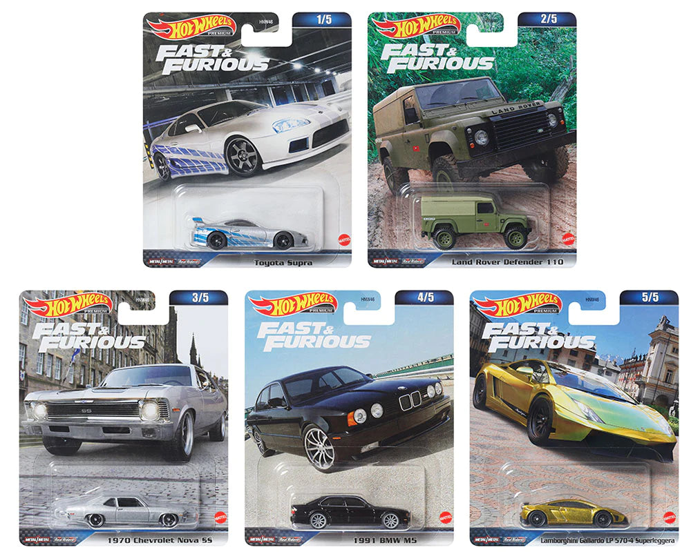 Hot Wheels Premium Fast & Furious 2023 D Set Of 5 – Redline Diecast