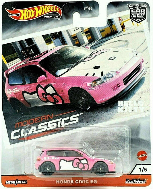 Hot Wheels Premium Car Culture Modern Classics Hello Kitty Honda Civic