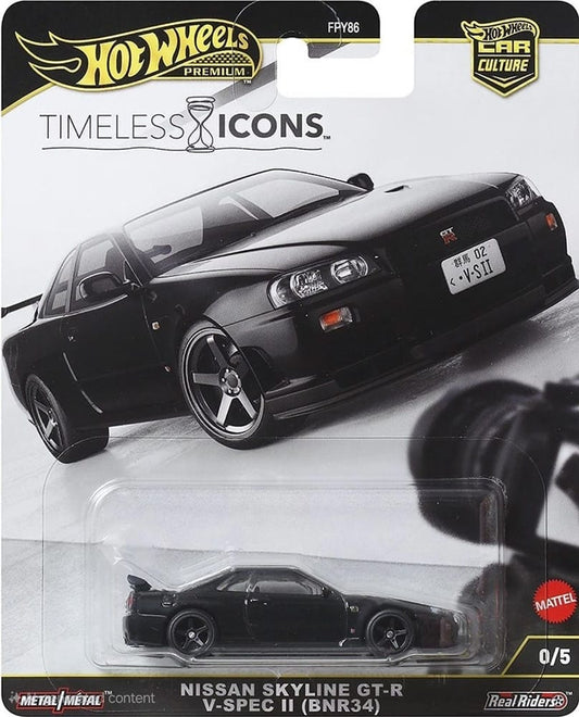 Hot Wheels Timeless Icons Nissan Skyline GTR R34 V-Spec II Chase